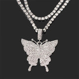 Multilayer Crystal Butterfly Anklet with Rhinestones