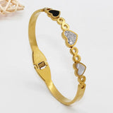 Titanium Steel Zircon Love Bangle Stainless Steel Bracelet