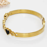 Titanium Steel Zircon Love Bangle Stainless Steel Bracelet