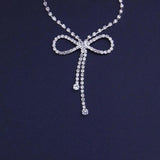 Stonefans Boho Butterfly Tie Bow Foot Chain Initial Rhinestone Anklet