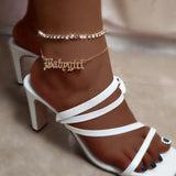 Rhinestone Tennis Chain Anklet for Women