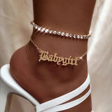 Rhinestone Tennis Chain Anklet for Women