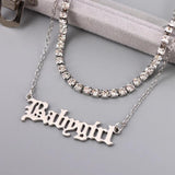 Rhinestone Tennis Chain Anklet for Women