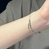 Silver Plated Geometric Rectangle Bracelet For Women