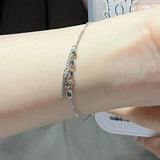 Silver Plated Geometric Rectangle Bracelet For Women
