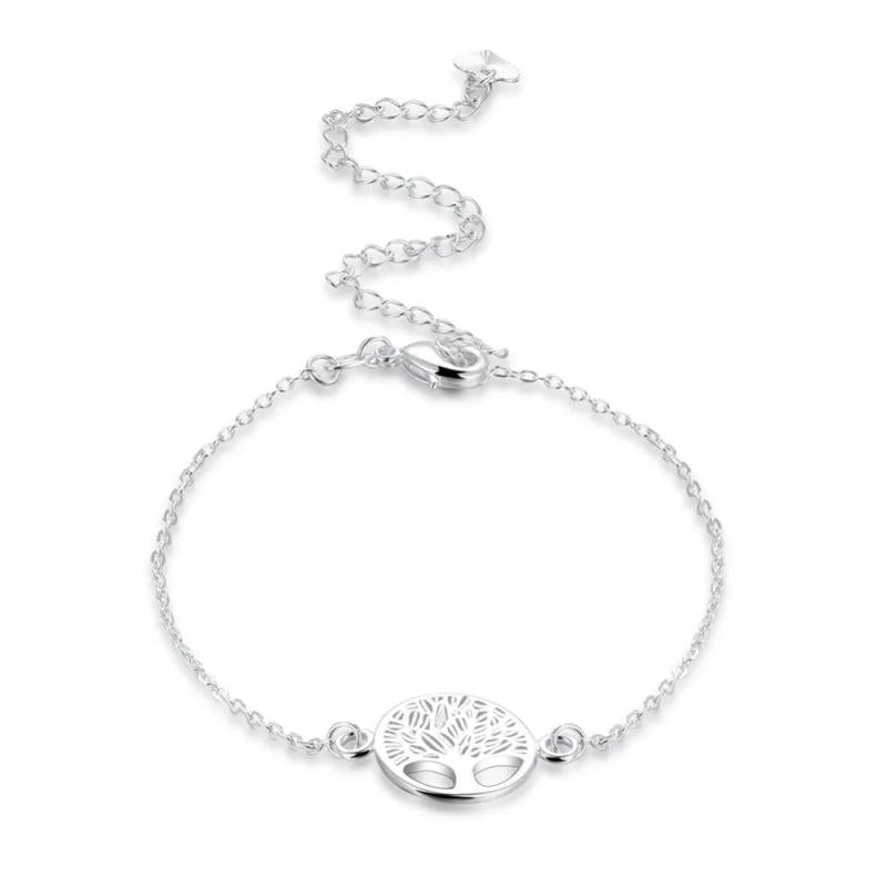 S925 Silver Tree of Life Anklet A208