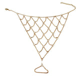 Golden Crystal Beads Anklet Sexy Toe Jewelry Gift