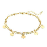 Minimalist Stainless Steel Pearl Anklet Layer Beach Jewelry