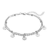 Minimalist Stainless Steel Pearl Anklet Layer Beach Jewelry