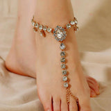 Crystal Anklets Beach Sandals Bridal Wedding CZ Anklet Barefoot