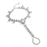 Crystal Anklets Beach Sandals Bridal Wedding CZ Anklet Barefoot