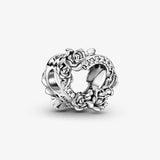 925 Silver Rose Flowers Heart & Stars Dangle Charm Bracelet Bangle DIY Jewelry