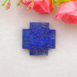 Lapis Lazuli Gemstone Cross Pendant Cabochon 25x25x5mm