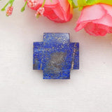 Lapis Lazuli Gemstone Cross Pendant Cabochon 25x25x5mm