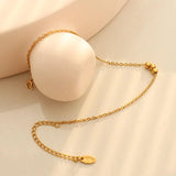 Golden Beads Charm Anklet Stainless Steel Chain Barefoot Summer Beach Jewelry