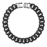Crystal Cuban Anklet Bracelet Chunky Metal Ankle Chain