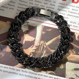 Crystal Cuban Anklet Bracelet Chunky Metal Ankle Chain