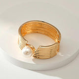 Punk Exaggeration Pearl Bracelet for Women Sweater Accessories