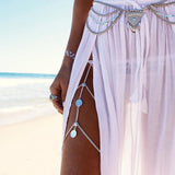Punk Anklets Sexy Coin Tassels Leg Chain Jewelry