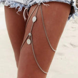 Punk Anklets Sexy Coin Tassels Leg Chain Jewelry
