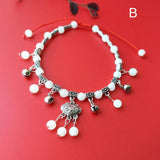 Vintage Style Anklet Chain with Tassel Bell Handcrafted Ankle Bracelet