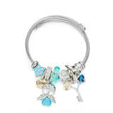 Bohemian Angel Key Bracelets Women Heart Crystal Letters Bracelet