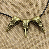 15 pcs 3D Skull Birdhead Charms Metal Animals Bird Pendant for Jewelry T0478