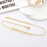 316L Stainless Steel Fish Bone Charm Chain Anklet Women Fine Jewelry Beach
