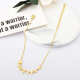 316L Stainless Steel Fish Bone Charm Chain Anklet Women Fine Jewelry Beach