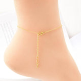 316L Stainless Steel Fish Bone Charm Chain Anklet Women Fine Jewelry Beach