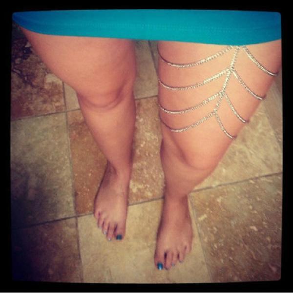 Crystal Leg Chain Body Jewelry Rhinestone Anklet Belly Chains