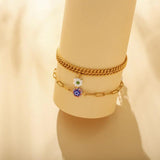 316L Stainless Steel Sweet Glaze Flower Anklet High Jewelry Beach Accessories