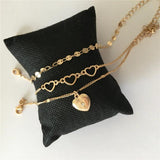 Round Disc Chain Anklet Bracelet Sweet Decorate