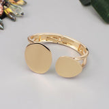 Punk Metal Cuff Bangle Statement Open Alloy Bracelet for Women