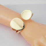 Punk Metal Cuff Bangle Statement Open Alloy Bracelet for Women