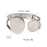 Punk Metal Cuff Bangle Statement Open Alloy Bracelet for Women