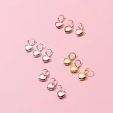 925 Silver Stereo Heart Circle Charms Plating 4 Colors Women Decoration Pendants