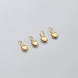 925 Silver Stereo Heart Circle Charms Plating 4 Colors Women Decoration Pendants