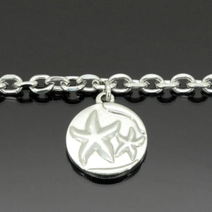 Starfish Charm Stainless Steel Anklets 9-11 Inches Vintage Jewelry