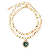 2Pcs/Set Silver Crystal Anklet Girls Copper Chain Leg Bracelet