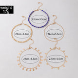 Cord Star Tassel Anklet for Women Multilayer Foot Chain Beach Jewelry