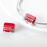 Vintage Travel Charm 925 Silver Eiffel Tower Bead Necklace Pendant