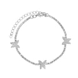 Punk Women's Anklets Summer Wild Butterfly Foot Bracelets Rhinestone Chain