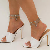 Boho Butterfly Chain Anklets Set For Women Girls Multilayer Foot Ankle Bracelet