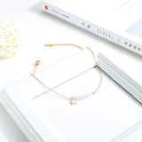Bohemia Beach Chain Anklets Simulated Pearl Star Charm Jewelry