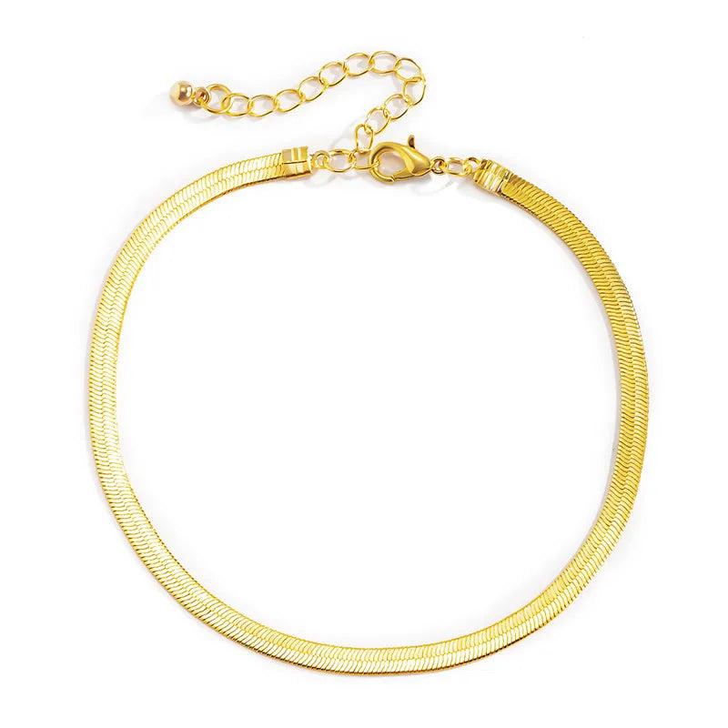 Snake Bone Chain Anklets Alloy Summer Accessories