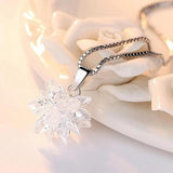 Zircon 925 Silver Ice Flowers Pendant for Women, PE90