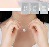 Zircon 925 Silver Ice Flowers Pendant for Women, PE90