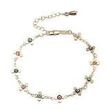 Flower Copper Alloy Anklet For Women Foot Jewelry