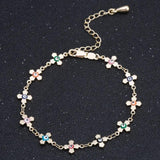 Flower Copper Alloy Anklet For Women Foot Jewelry